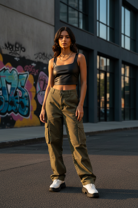 Summer Women Cropped Square Collar Tank Top by eprolo