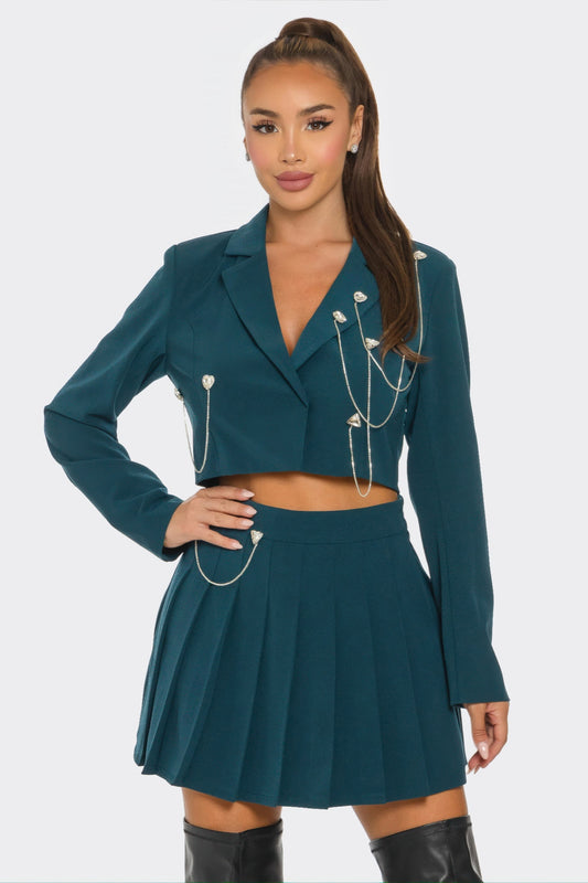 Pleated Skirt Set by Royal Closet