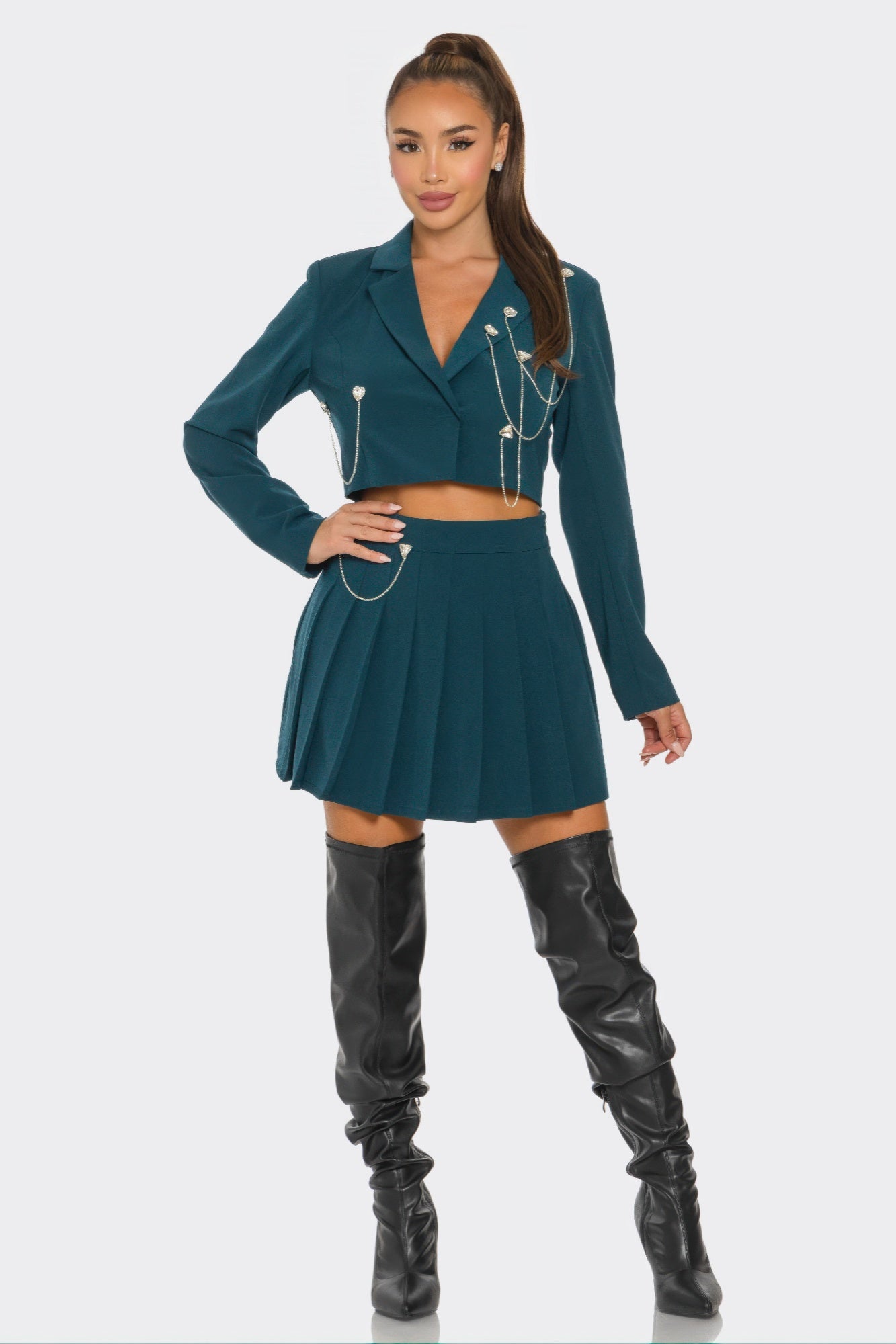 Pleated Skirt Set by Royal Closet