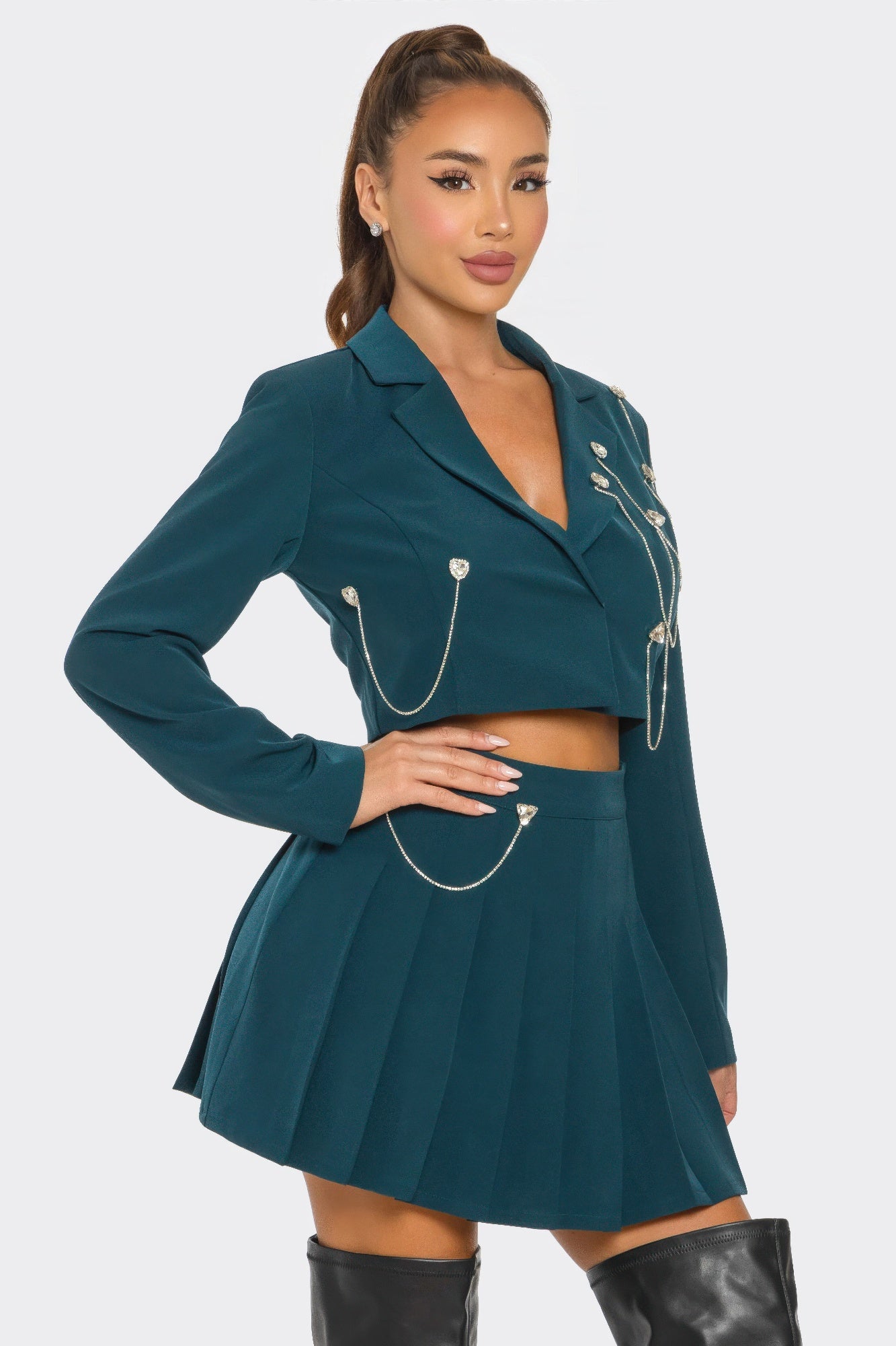 Pleated Skirt Set by Royal Closet