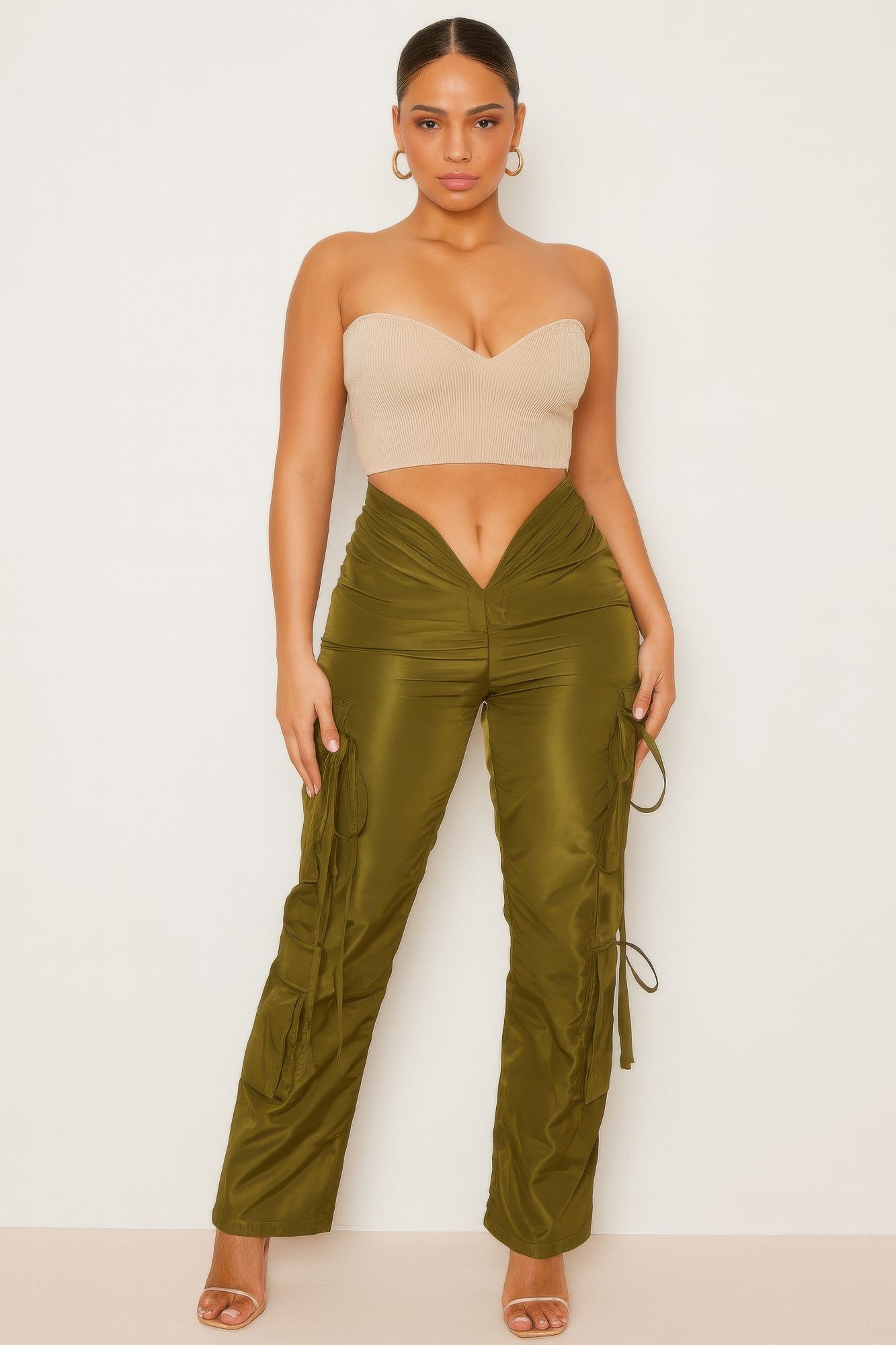 V Cut Cargo Pants by Royal Closet