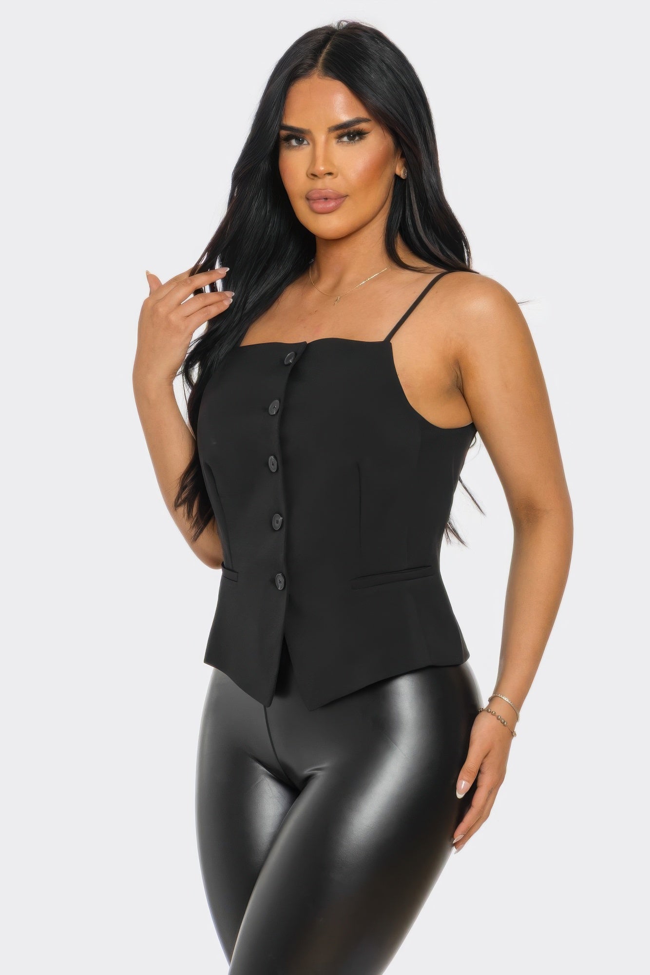 Ivory Chic Button-up Corset Top by Royal Closet