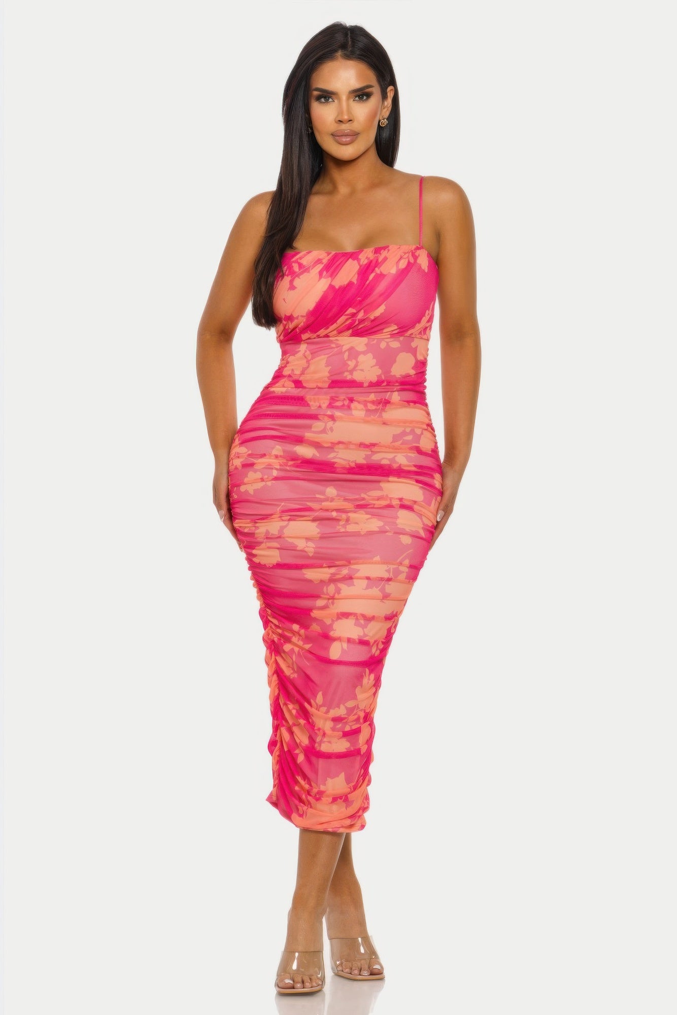 Sunset Bloom Mesh Dress by Royal Closet