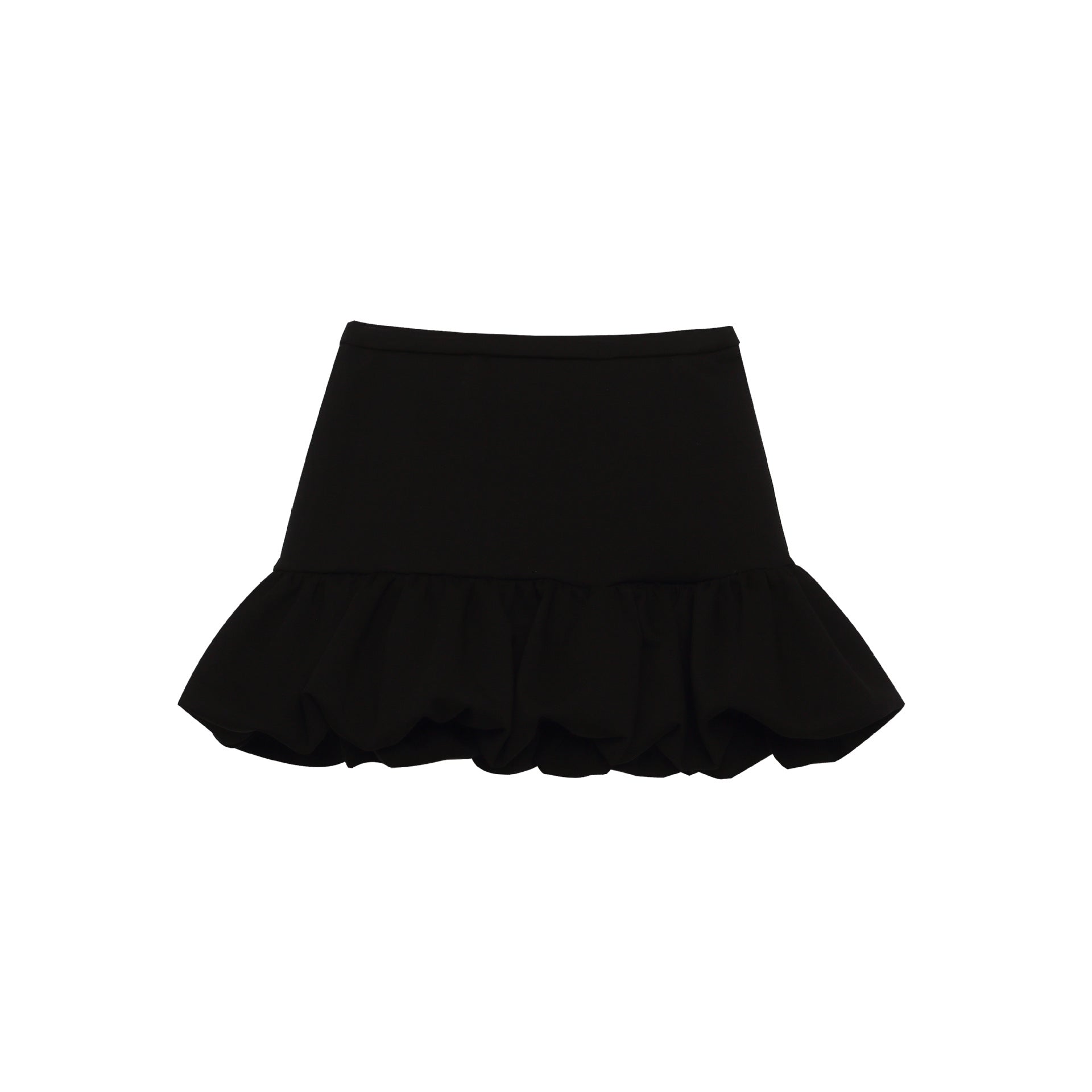 Black Bubble Skirt for Women High Waist Slimming Anti-Show Short Puffy A-Line Skirt by eprolo