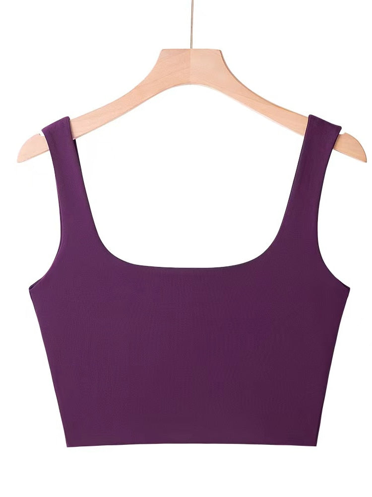 Summer Women Sexy Sleeveless Tops Fashion Short Square Collar Tank Tops 6 Colors by eprolo