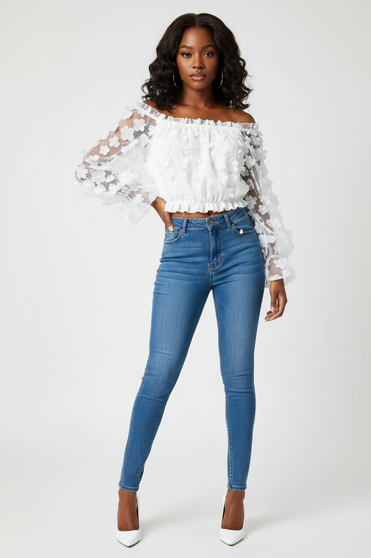 Floral Chiffon Blouse by Royal Closet