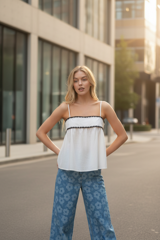 Sleeveless Babydoll Top by Royal Closet