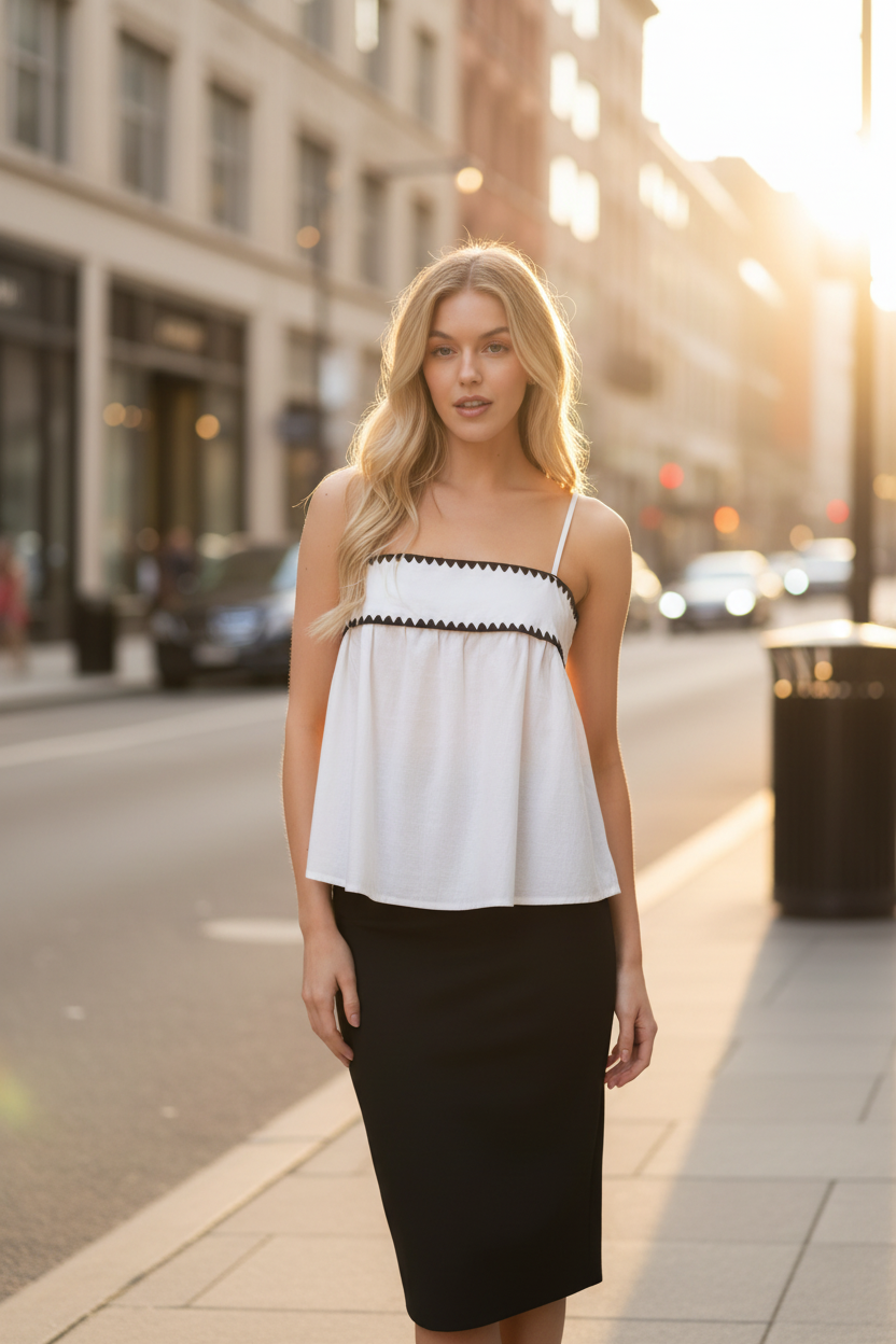 Sleeveless Babydoll Top by Royal Closet