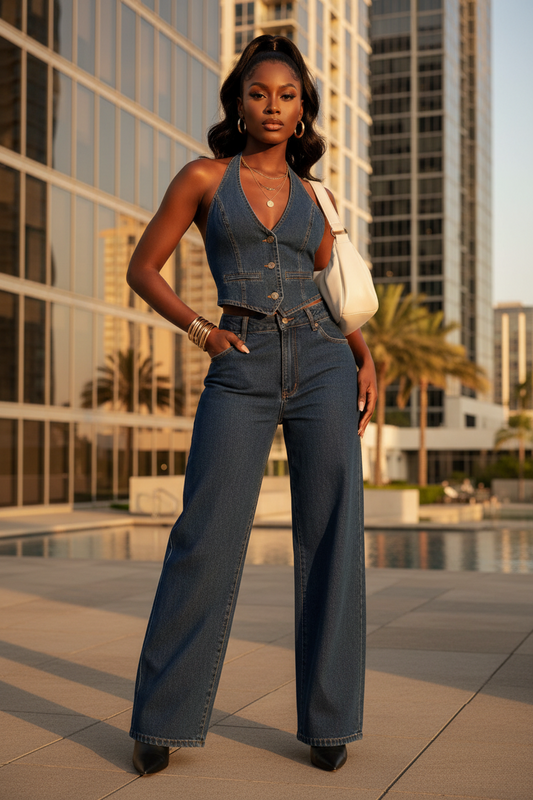 Women's denim suit by eprolo