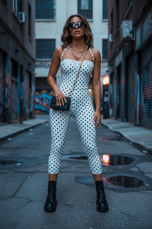 Womens Polka Dot Jumpsuit by eprolo