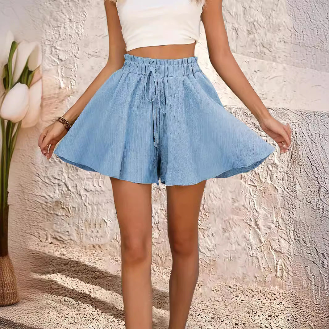 Women's Summer Solid Color Shorts Pantskirt by Royal Closet