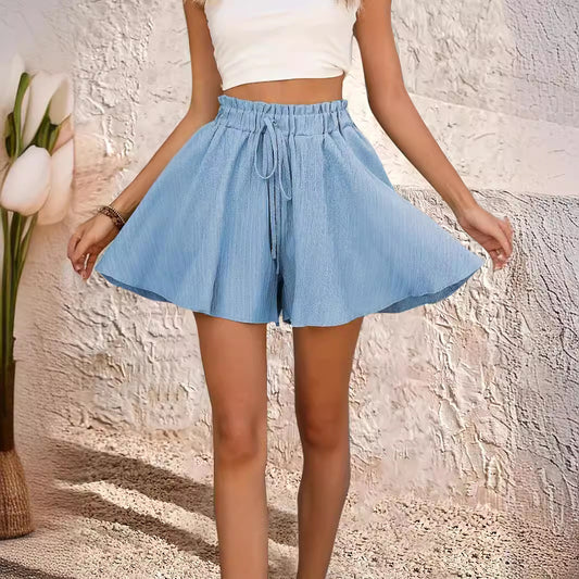 Women's Summer Solid Color Shorts Pantskirt by Royal Closet