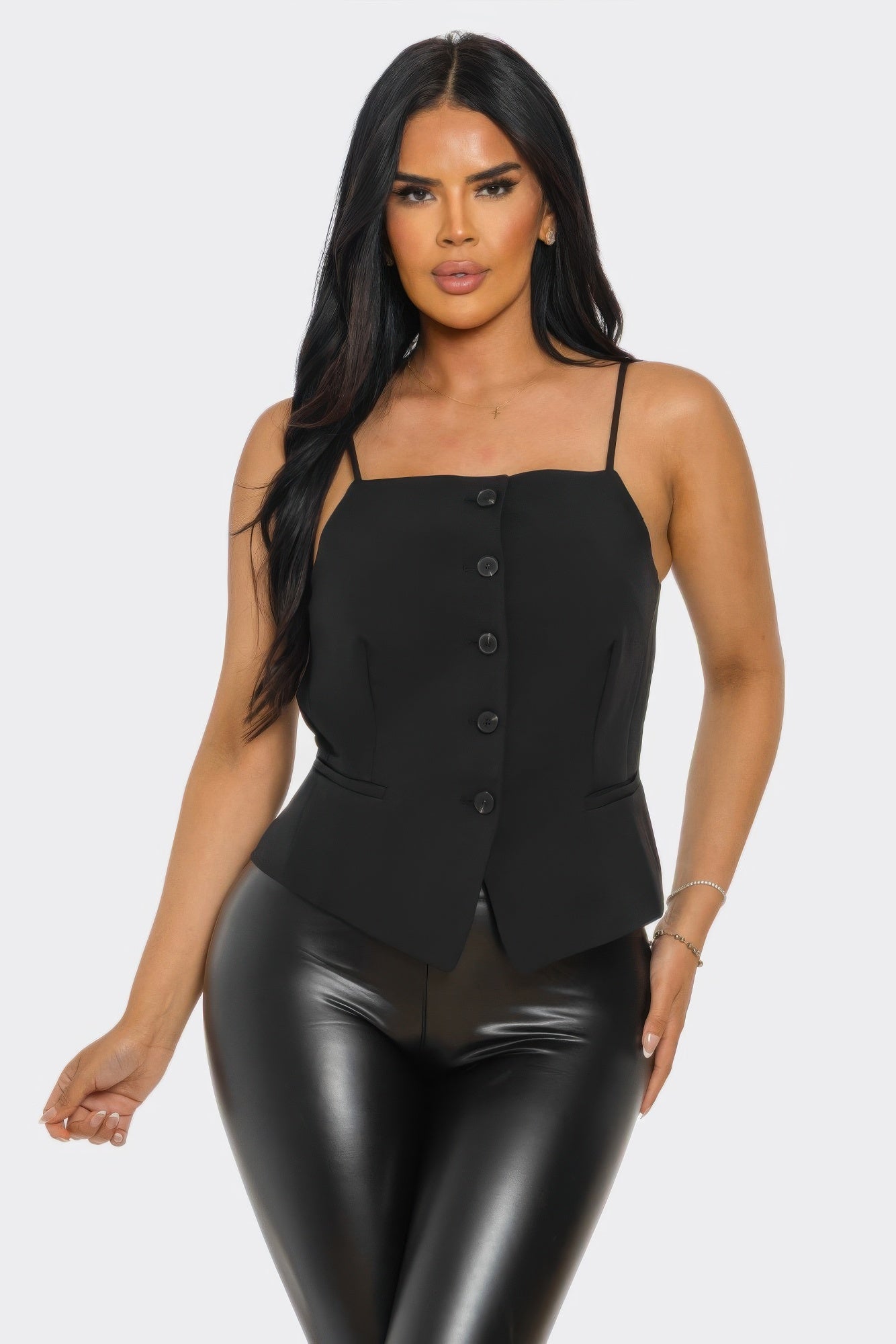 Ivory Chic Button-up Corset Top by Royal Closet