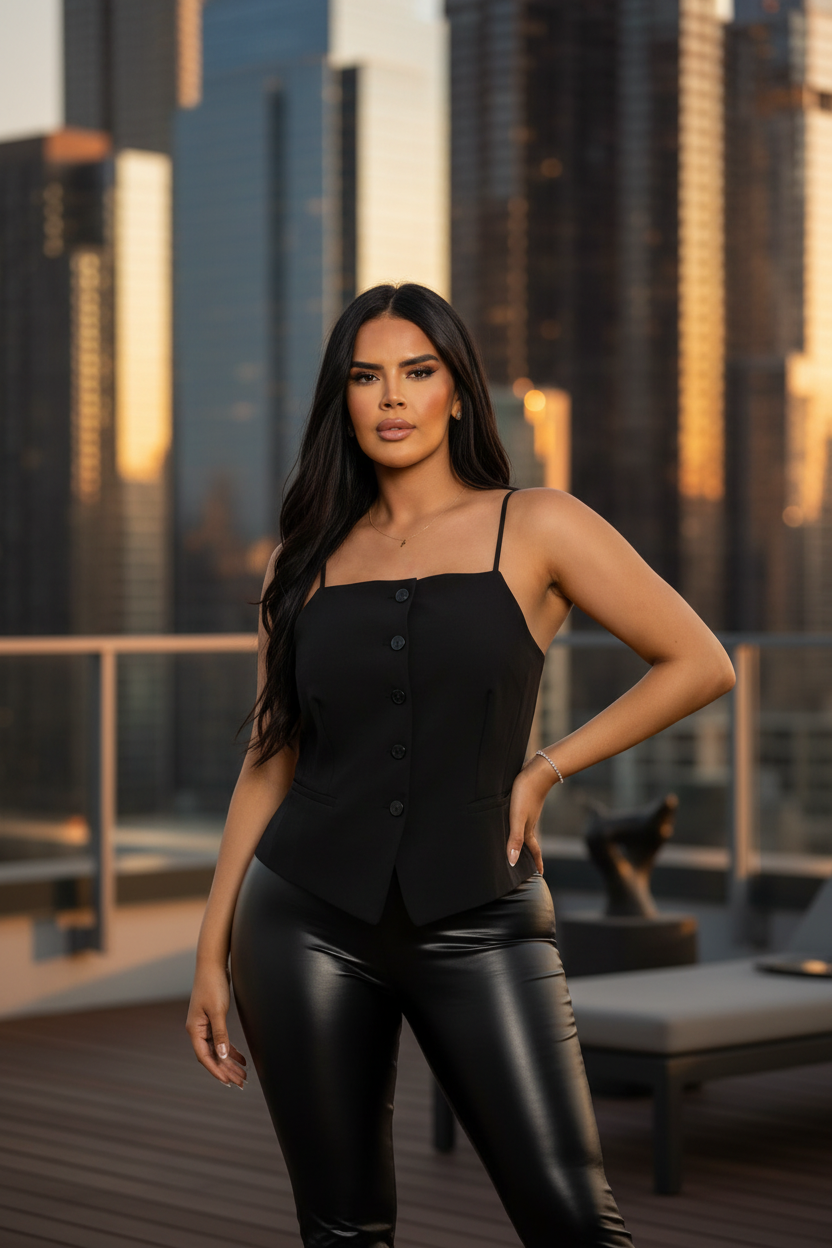Ivory Chic Button-up Corset Top by Royal Closet