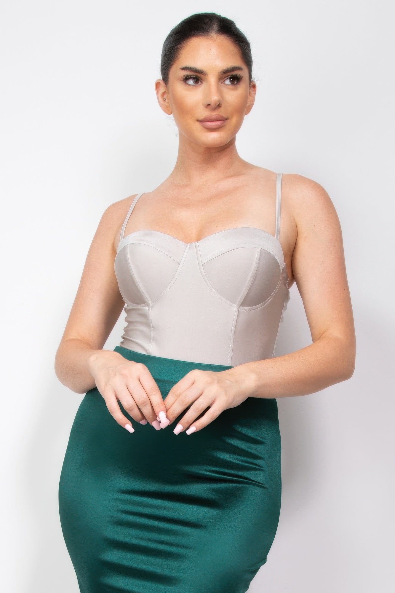 Solid Sweetheart Cami Bodysuit by Royal Closet