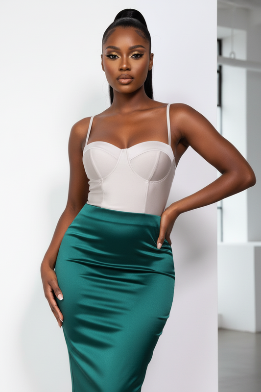 Solid Sweetheart Cami Bodysuit by Royal Closet