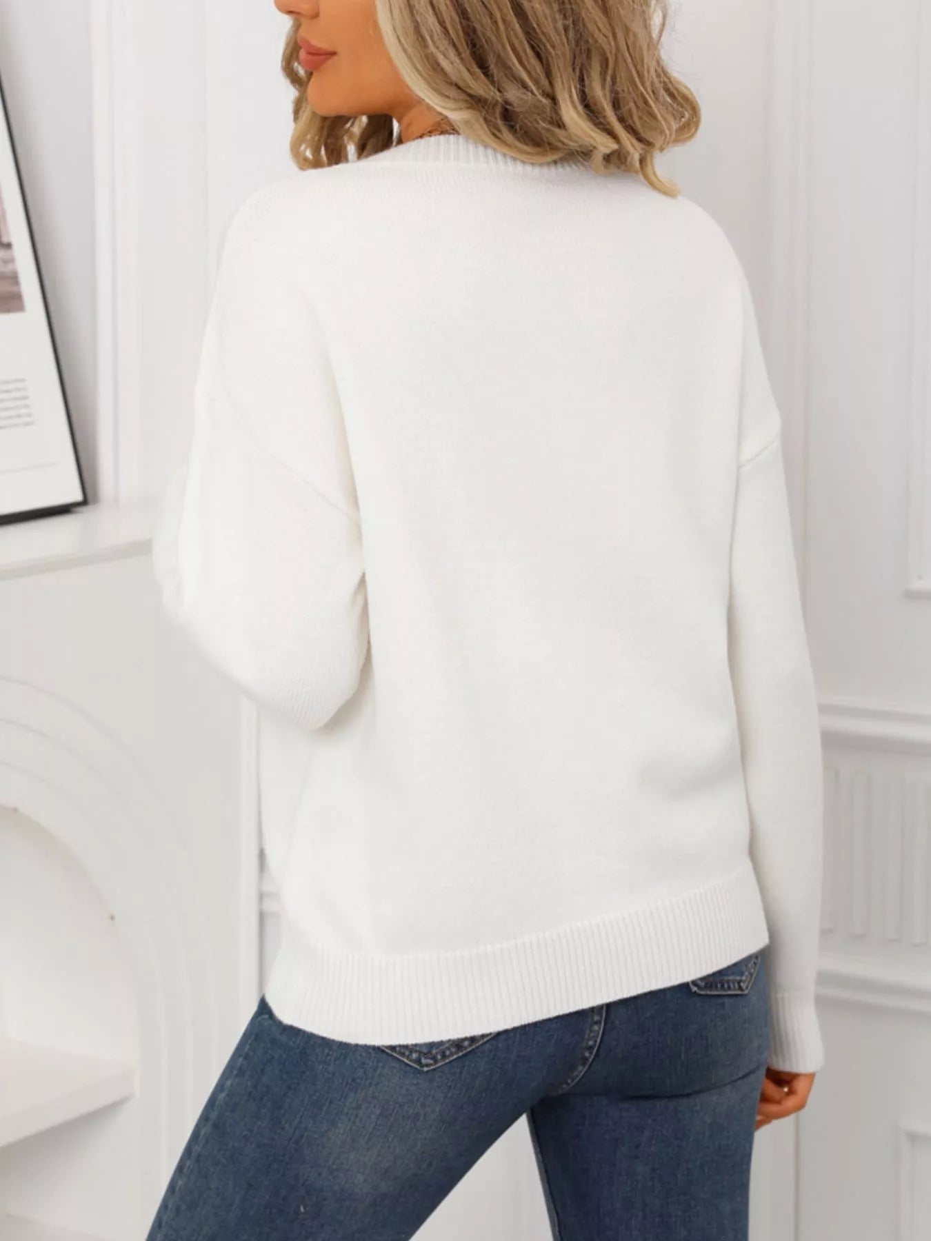 Valentine's Day Love Club Heart Graphic Sweater by Trendsi