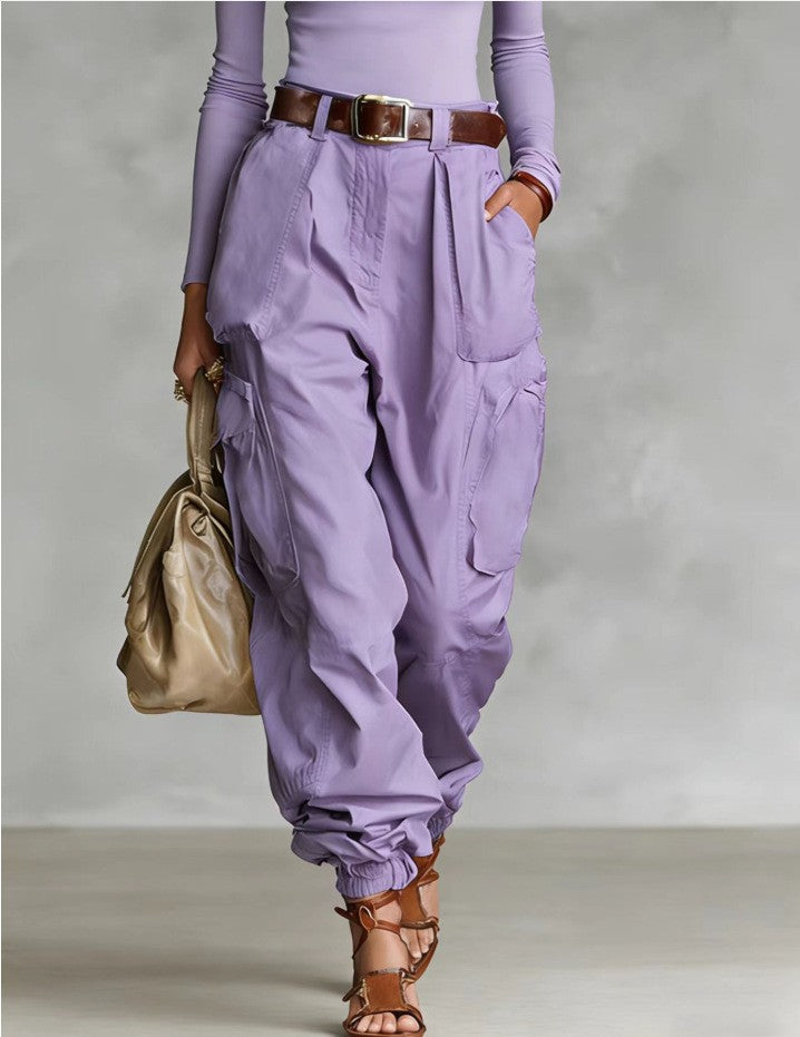 Relaxed-fit Wide-leg Casual Trousers For Women by Royal Closet
