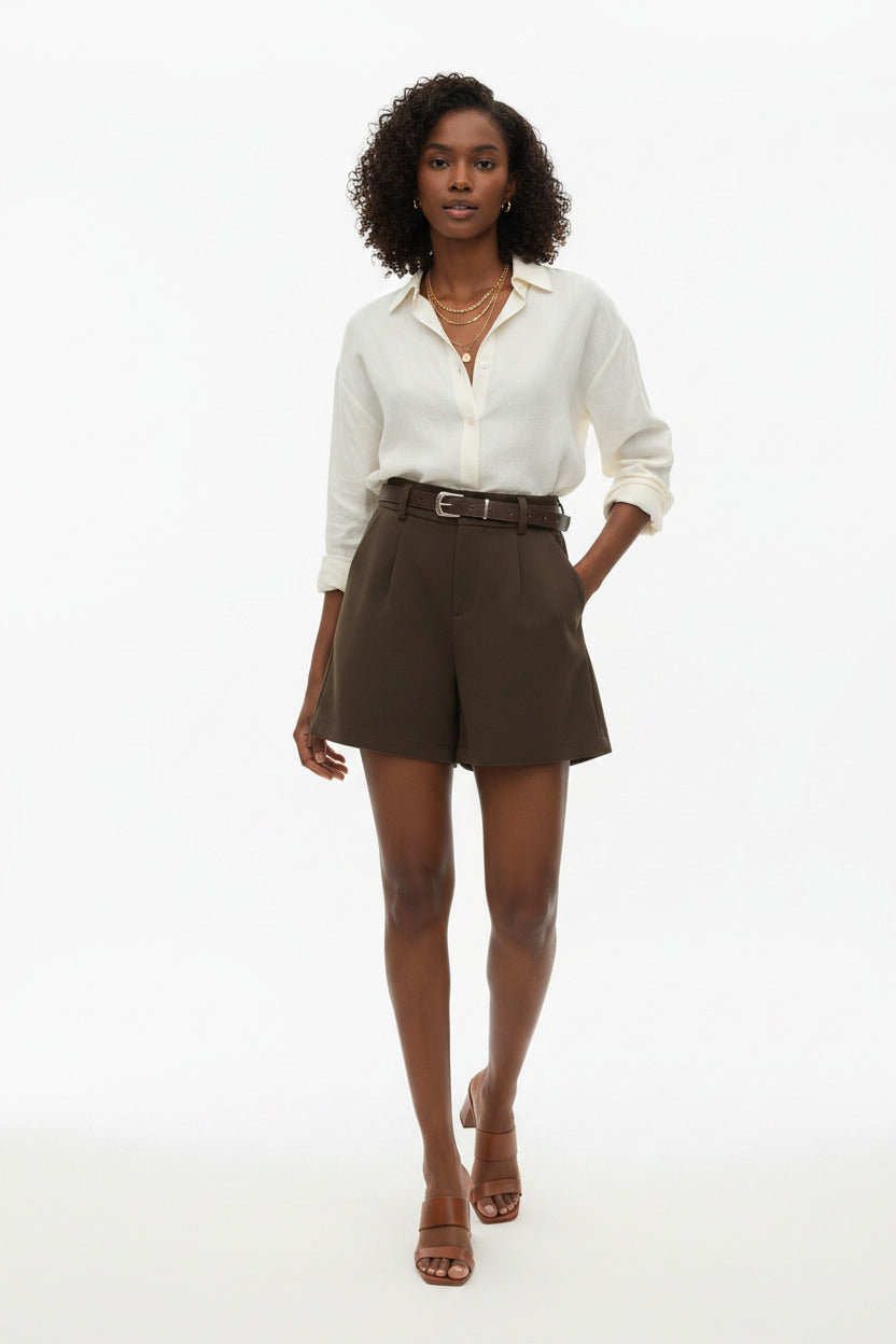 Fashionable Woolen Suit Shorts For Women by Royal Closet