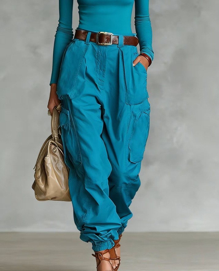 Relaxed-fit Wide-leg Casual Trousers For Women by Royal Closet