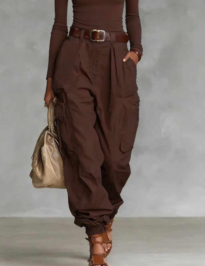 Relaxed-fit Wide-leg Casual Trousers For Women by Royal Closet